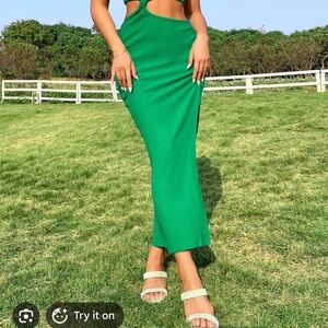 SHEIN Vibrant Green Pencil Skirt